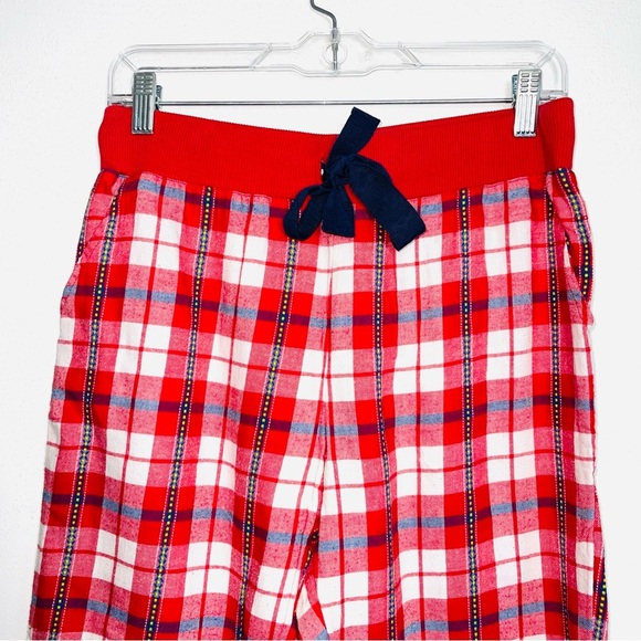 Aerie Red White & Navy Blue Plaid Drawstring Jogger Pajama Pants Small Women’s - Picture 3 of 12
